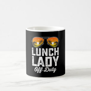 Lunch Lady Off Duty Sunglasses Last Day Of School Coffee Mug