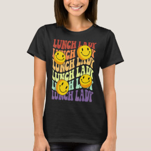 lunch lady retro smile face back to school Cafeter T-Shirt