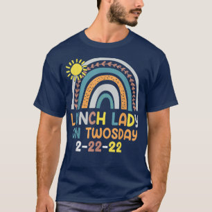 Lunch Lady Squad Cafeteria Crew On Twosday 22222 R T-Shirt