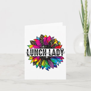 Lunch Lady Sunflower Leopard Tie Dye Ck To School Card