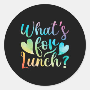 Lunch Lady What's For Lunch School Cafeteria Crew Classic Round Sticker