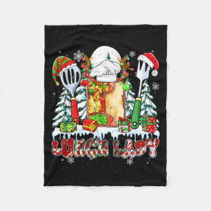 Lunch Lady Xmas Colorful Cosplay Santa Reindeer El Fleece Blanket