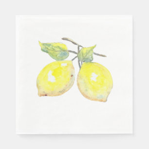 Lunch Napkins with Lemon Design