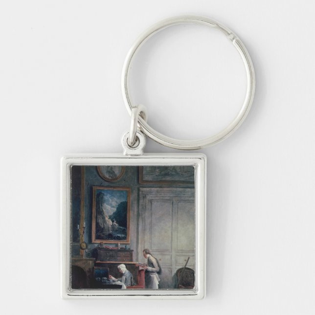 Lunch of Madame Geoffrin Key Ring (Front)