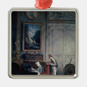 Lunch of Madame Geoffrin Metal Ornament