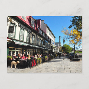 Lunch Vieux Quebec City Street Canada Postcard