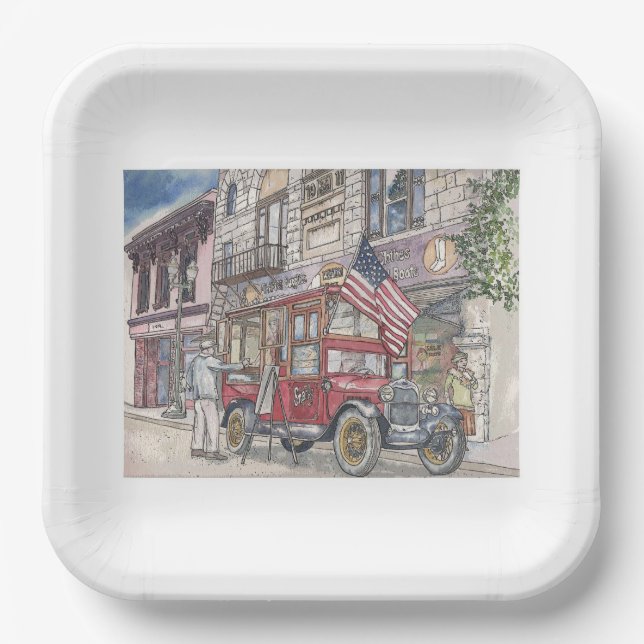 Lunch Wagon Paper Plate (Front)
