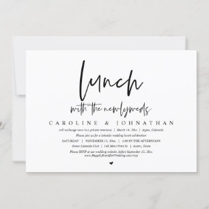Lunch with the newlyweds, Wedding Elopement Party Invitation