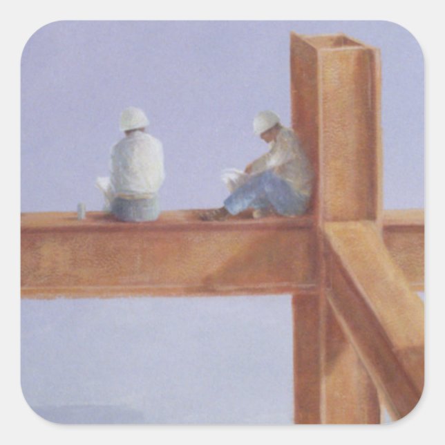 Lunchbreak 1985 square sticker (Front)
