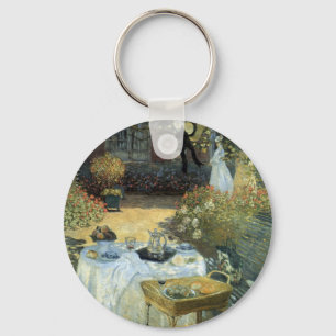 Luncheon by Claude Monet, Vintage Impressionism Key Ring