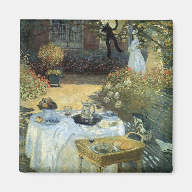 Luncheon by Claude Monet, Vintage Impressionism Magnet (Front)