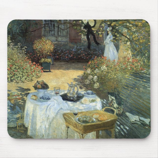 Luncheon by Claude Monet, Vintage Impressionism Mouse Pad (Front)