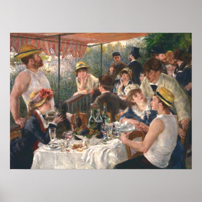 Luncheon Of Boating Party Pierre Auguste Renoir Poster (Front)
