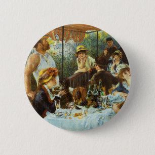Luncheon of the Boating Party by Pierre Renoir 6 Cm Round Badge