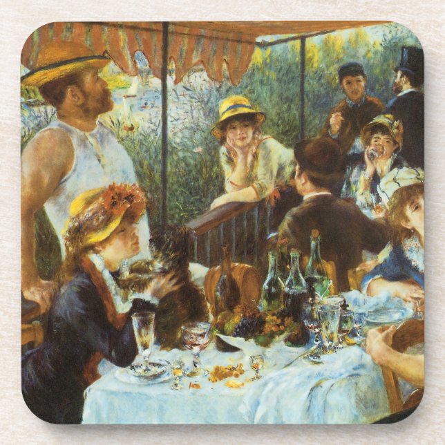 Luncheon of the Boating Party by Pierre Renoir Coaster (Front)