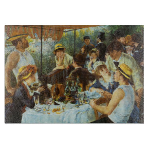 Luncheon of the Boating Party by Pierre Renoir Cutting Board