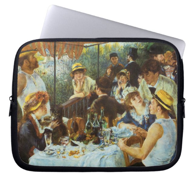 Luncheon of the Boating Party by Pierre Renoir Laptop Sleeve (Front)