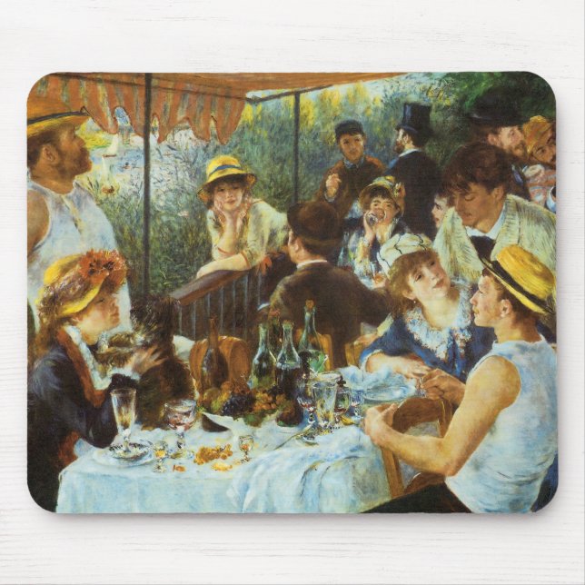 Luncheon of the Boating Party by Pierre Renoir Mouse Pad (Front)