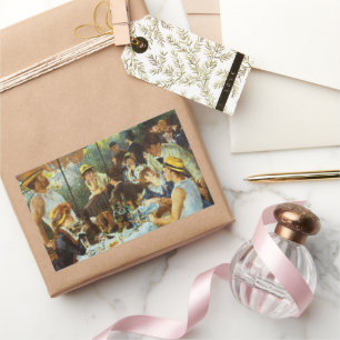 Luncheon of the Boating Party by Pierre Renoir Rectangular Sticker