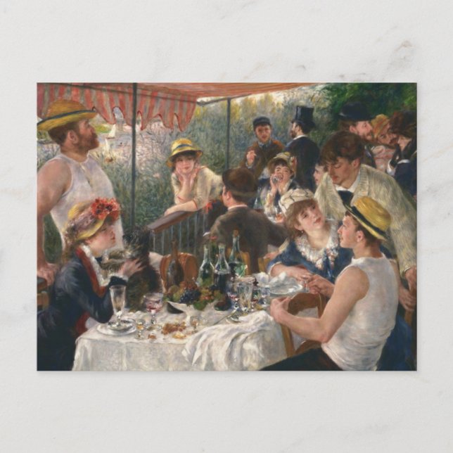 Luncheon of the Boating Party by Renoir Invitation Postcard (Front)