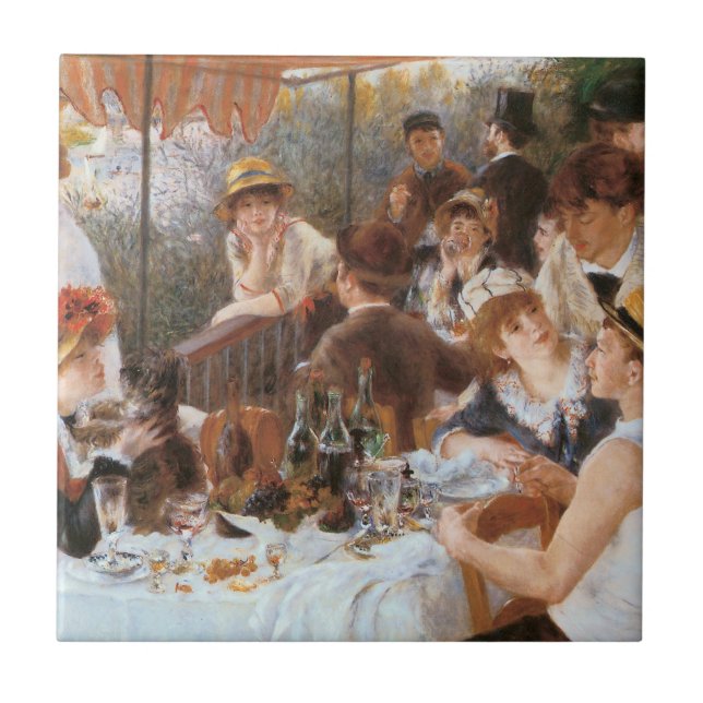 Luncheon of the Boating Party Ceramic Tile (Front)