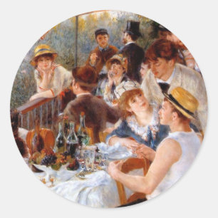 Luncheon of the Boating Party Classic Round Sticker