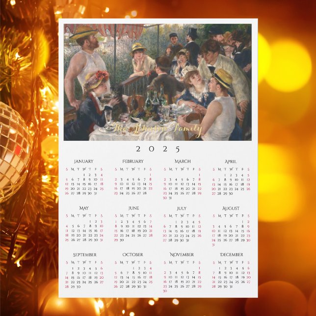 Luncheon of the Boating Party Renoir 2025 Calendar (Luncheon of the Boating Party Renoir 2025 Calendar)