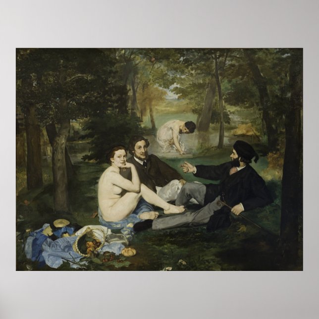 Luncheon on the Grass by Edouard Manet Poster (Front)