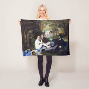 Luncheon on the Grass, Manet Fleece Blanket