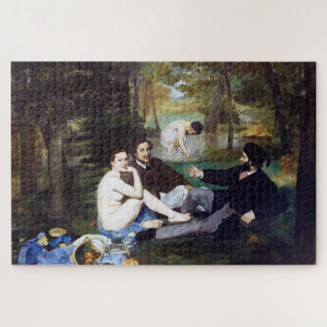 Luncheon on the Grass, Manet Jigsaw Puzzle (Horizontal)