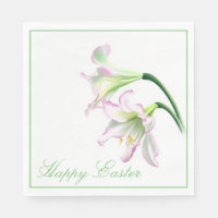 Luncheon Paper Napkins-Easter Lily