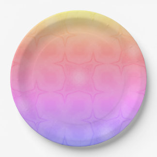 Luncheon Paper Napkins in pink purple yellow Plate