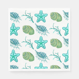 Luncheon Paper Napkins-Shells Napkin