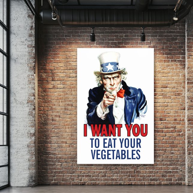 Lunchroom Poster: Add Your Own Text Poster (Uncle Sam Poster)