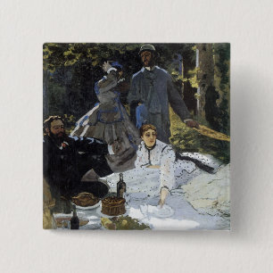 Lunchtime on the Grass 15 Cm Square Badge