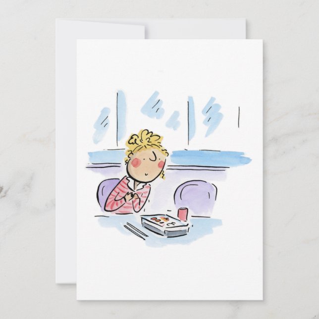 Lunchtime Sushi Invitation (Front)