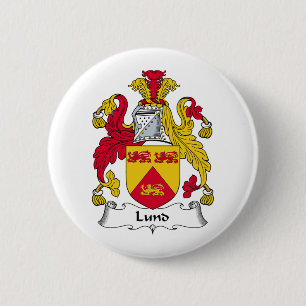 Lund Family Crest 6 Cm Round Badge