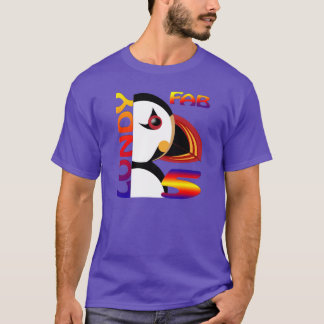 Lundy Puffin 2 Purple T-Shirt