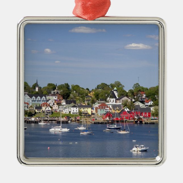 Lunenberg, Nova Scotia, Canada. 2 Metal Ornament (Front)