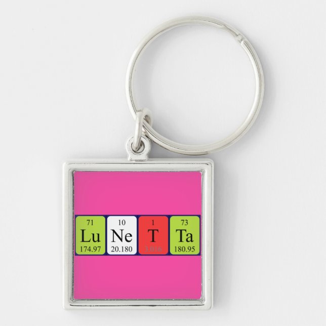 Lunetta periodic table name keyring (Front)