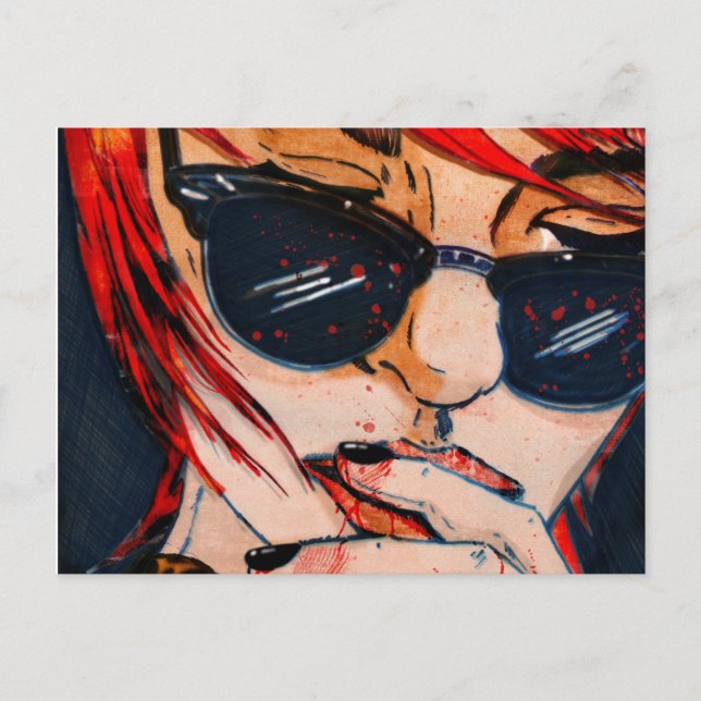 Lunettes Noires Postcard (Front)