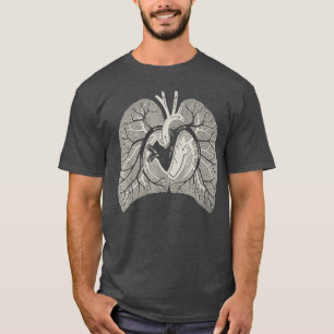 Lung Anatomy Human heart lungs Vintage T-Shirt