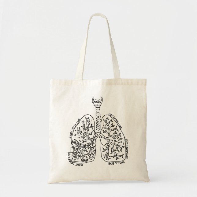 Lung Anatomy Pulmonologist Cystic Fibrosis Asthma  Tote Bag (Front)
