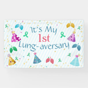 Lung-aversary Party Custom Banner