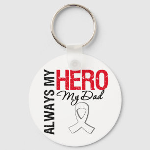 Lung & Bone Cancer - Always My Hero My Dad Key Ring