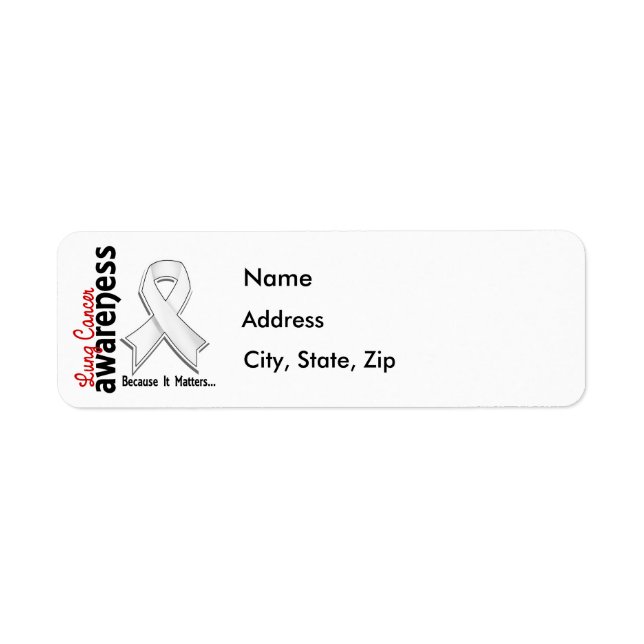 Lung Cancer Awareness 5 Return Address Label (Front)