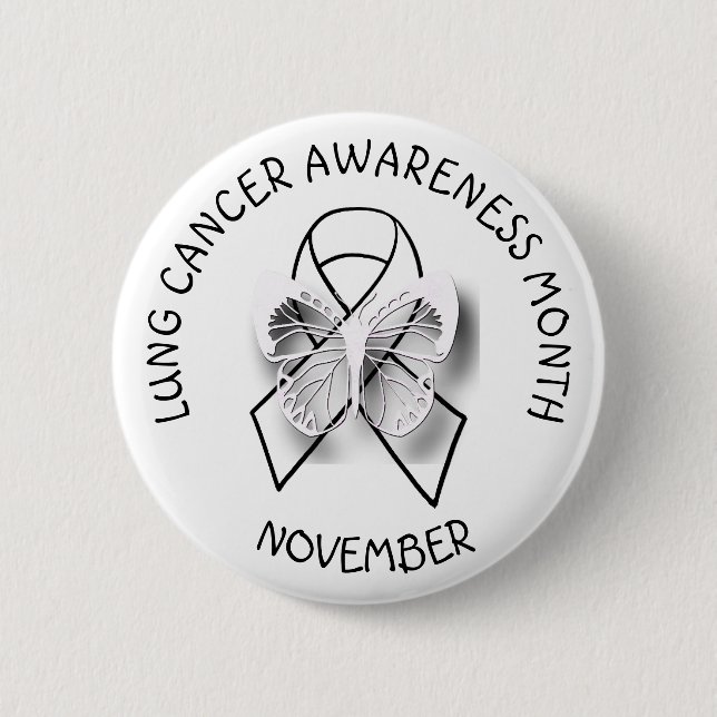 Lung Cancer Awareness MOnth November Button (Front)