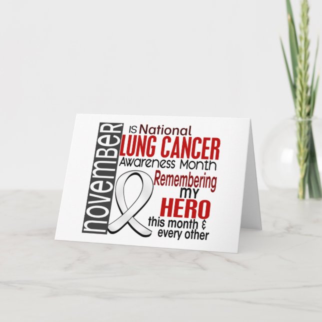 Lung Cancer Awareness Month Ribbon I2.2 Card (Front)