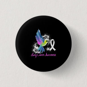 Lung Cancer Awareness Pearl Ribbon 3 Cm Round Badge