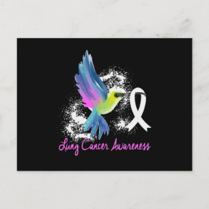 Lung Cancer Awareness Pearl Ribbon Announcement Postcard